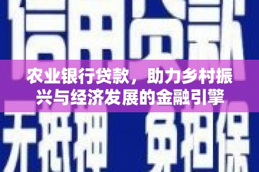 北仑农业银行贷款，助力乡村振兴与经济发展的金融引擎