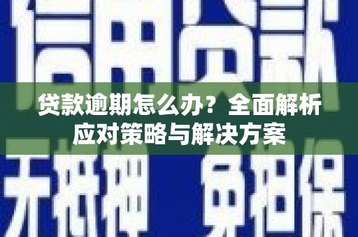 北仑贷款逾期怎么办？全面解析应对策略与解决方案