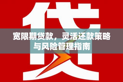 北仑宽限期贷款，灵活还款策略与风险管理指南