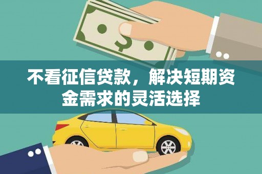北仑不看征信贷款，解决短期资金需求的灵活选择