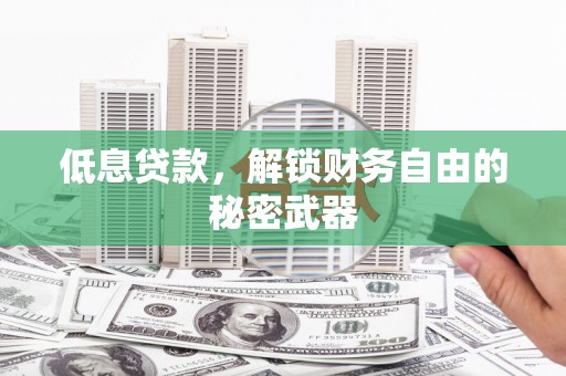 北仑低息贷款，解锁财务自由的秘密武器