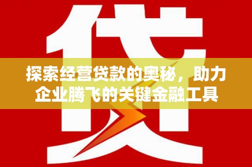 北仑探索经营贷款的奥秘，助力企业腾飞的关键金融工具