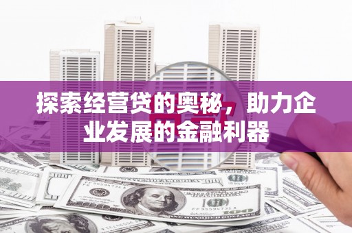 北仑探索经营贷的奥秘，助力企业发展的金融利器