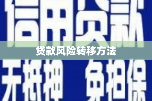 北仑贷款风险转移方法