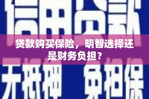 北仑贷款购买保险，明智选择还是财务负担？