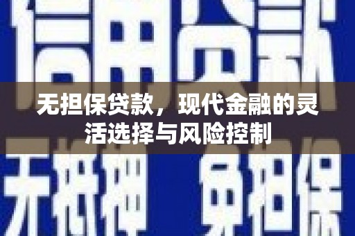 北仑无担保贷款，现代金融的灵活选择与风险控制