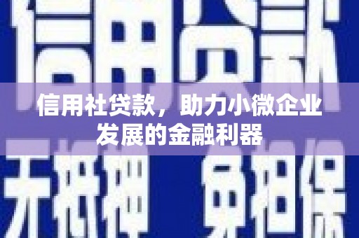 北仑信用社贷款，助力小微企业发展的金融利器