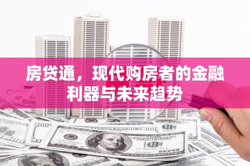 北仑房贷通，现代购房者的金融利器与未来趋势