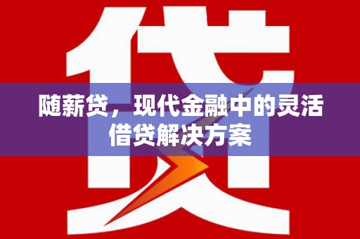 北仑随薪贷，现代金融中的灵活借贷解决方案