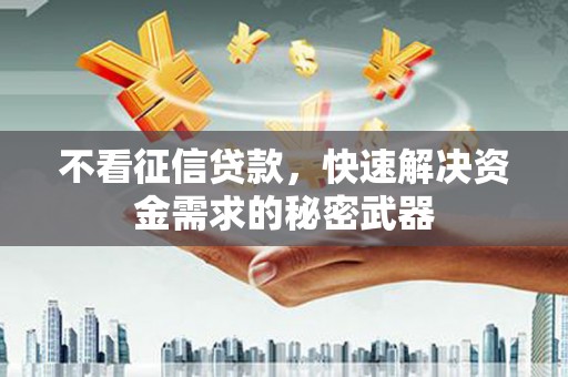 北仑不看征信贷款，快速解决资金需求的秘密武器