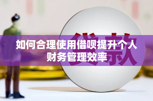 北仑如何合理使用借呗提升个人财务管理效率