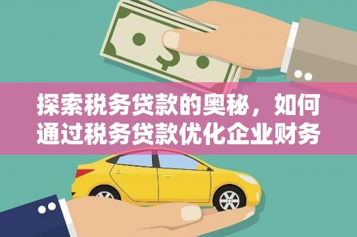 北仑探索税务贷款的奥秘，如何通过税务贷款优化企业财务