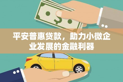 北仑平安普惠贷款，助力小微企业发展的金融利器