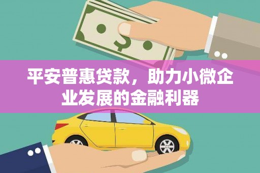 北仑平安普惠贷款，助力小微企业发展的金融利器