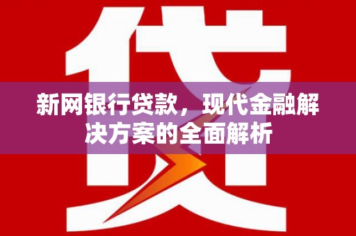 北仑新网银行贷款，现代金融解决方案的全面解析