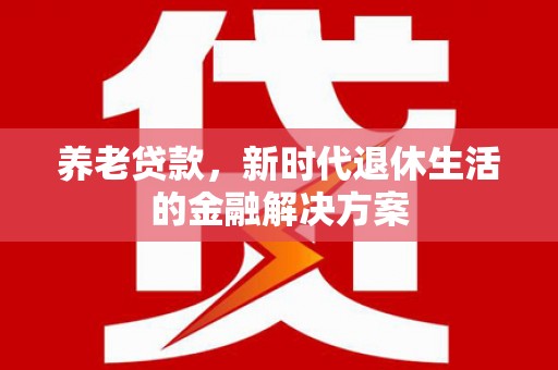 北仑养老贷款，新时代退休生活的金融解决方案