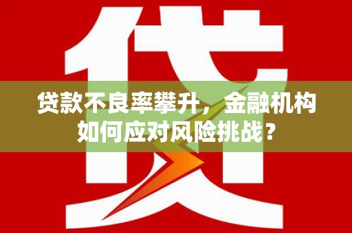北仑贷款不良率攀升，金融机构如何应对风险挑战？