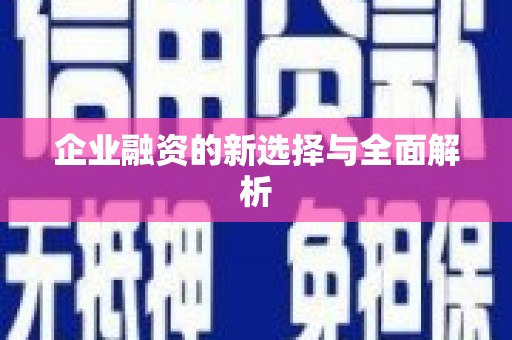 北仑企业融资的新选择与全面解析